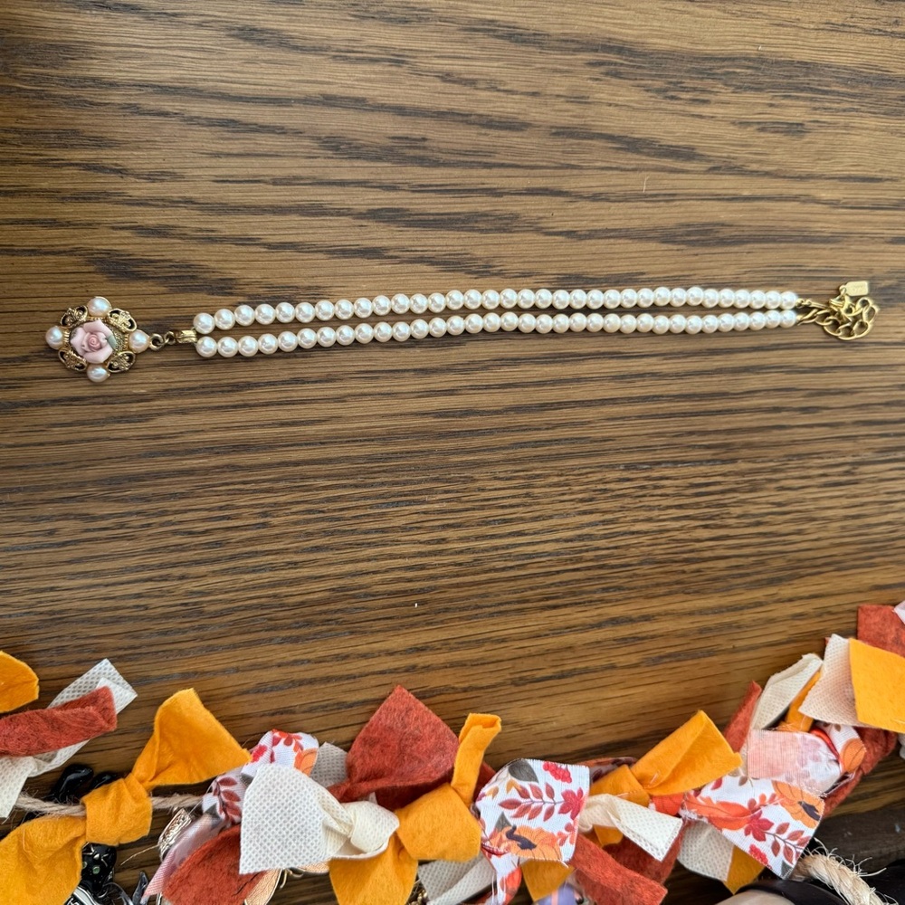 1928 Gold and Pearl Floral necklaces